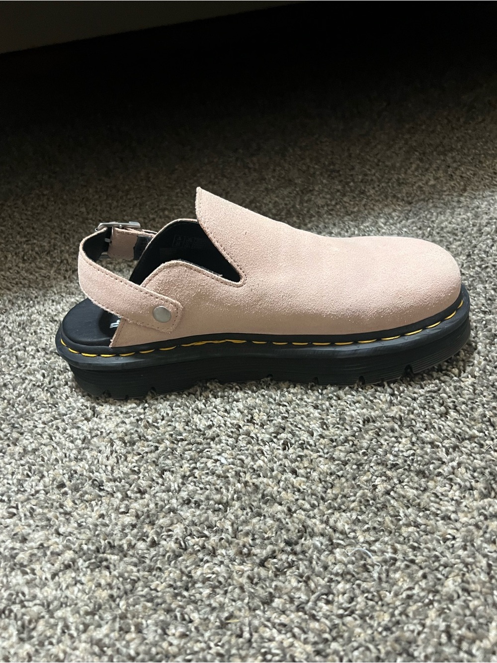 Dr. Martens Women’s Pale Pink Suede Slip-On Loafers - Picture 10 of 14
